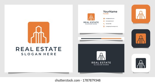 Real estate illustration vector graphic design in modern style. Good for construction, building, project, architecture, business, icon, advertising, and business card