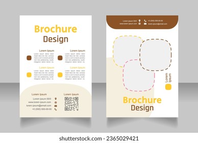 Real estate info brochure design. Template set with copy space for text. Premade corporate reports collection. Editable 2 paper pages. Secular One Regular, Rajdhani-Semibold, Arial fonts used