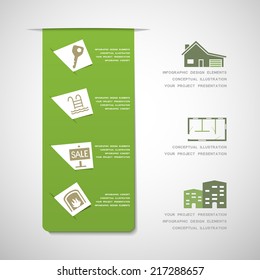 Real estate infographic design elements