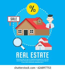 Real estate infographic element illustration