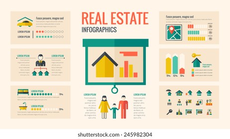 Real Estate Infographic Elements.