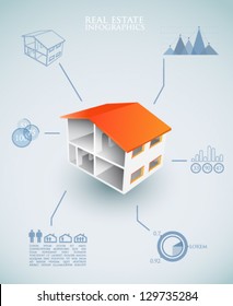 Real estate infographics - vector illustration