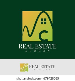 real estate initial Letter C Logo design