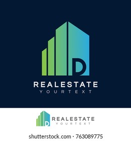 real estate initial Letter D Logo design