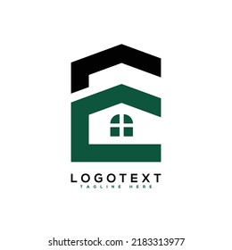 Letra inicial del inmobiliario E imagen de diseño de logotipo