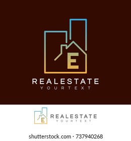 real estate initial Letter E Logo design
