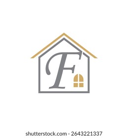 Real Estate, Initial Letter F Logo Design