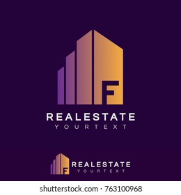 real estate initial Letter F Logo design