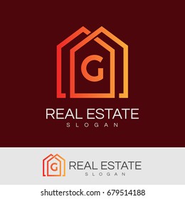 real estate initial Letter G Logo design