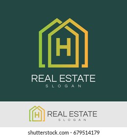 real estate initial Letter H Logo design
