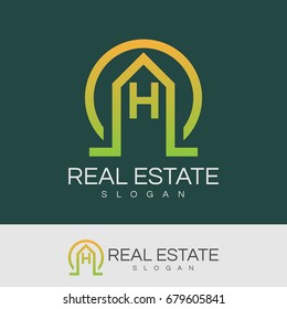 real estate initial Letter H Logo design