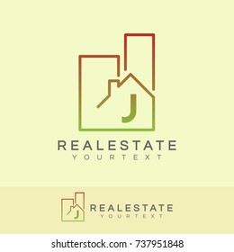 real estate initial Letter J Logo design
