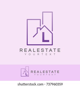 real estate initial Letter L Logo design
