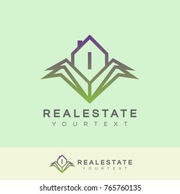 real estate initial Letter I Logo design