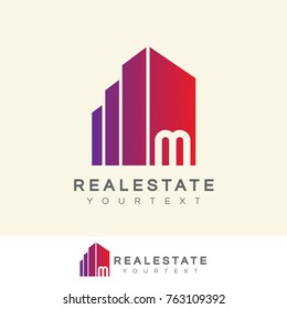 real estate initial Letter M Logo design