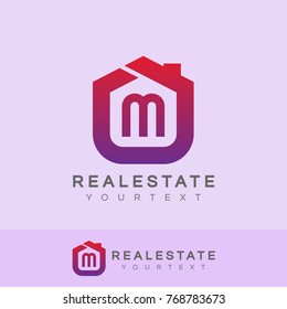 real estate initial Letter M Logo design