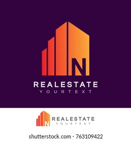 real estate initial Letter N Logo design