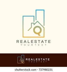 real estate initial Letter Q Logo design
