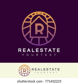 real estate initial Letter R Logo design