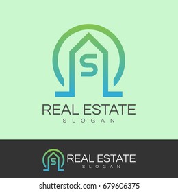 real estate initial Letter S Logo design