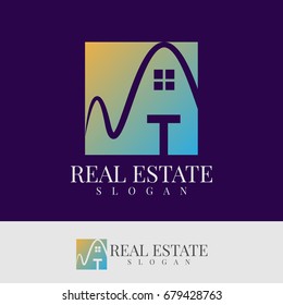 real estate initial Letter T Logo design