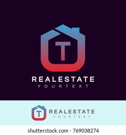 real estate initial Letter T Logo design