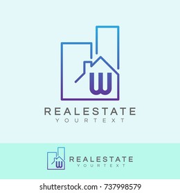 real estate initial Letter W Logo design
