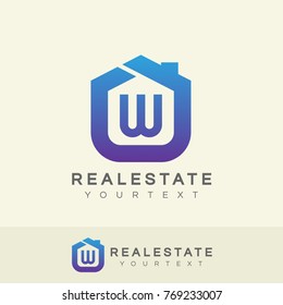 real estate initial Letter W Logo design