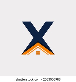 Real Estate. Initial Letter X House Logo Design Template Element. Vector Eps10