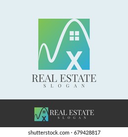 real estate initial Letter X Logo design