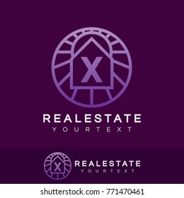 real estate initial Letter X Logo design