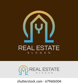 real estate initial Letter Y Logo design