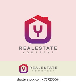 real estate initial Letter Y Logo design