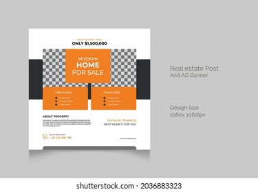 Real- Estate Instagram, social media Post Design