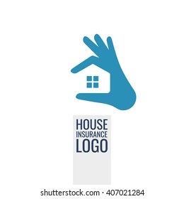 Real Estate, insurance, home care, service vector logo template. Logo for your business.