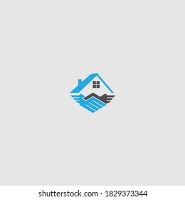 Real estate invest logo and finance house. real estate logo design.