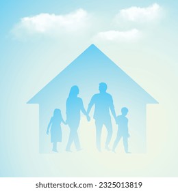 Real Estate Investment, Home Family Concept. Housing, Plots Vector Design Template