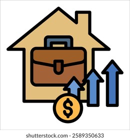 Real Estate Investment Icon Element For Design
