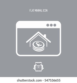 Real estate investment - Vector flat icon
