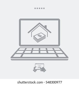 Real estate investment - Vector flat icon