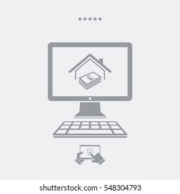 Real estate investment - Vector flat icon