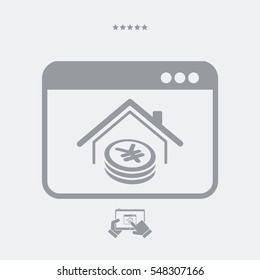 Real estate investment - Vector flat icon