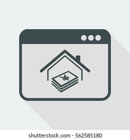 Real estate investment - Vector flat icon