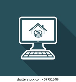 Real estate investment - Vector flat icon