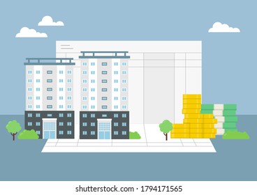 Real estate investment vector illustration.