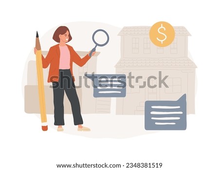 Real estate isolated concept vector illustration. Real estate agency, residential, industrial, commercial property market, investment portfolio, home ownership, property value vector concept.