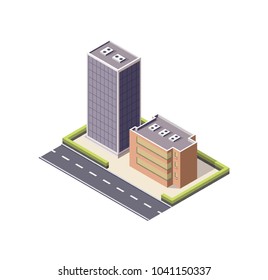 Real Estate Isometrics Vector Illustration Threedimensional Stock ...