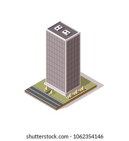real estate isometrics, vector illustration, three-dimensional house, decorative design, modern house