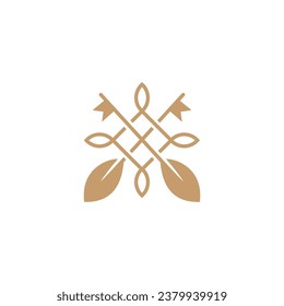 Logotipo de clave inmobiliaria. Diseño de icono del logotipo de claves con hoja. Logotipo Premium.