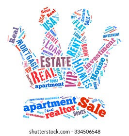 Real Estate Keywords Tag Cloud    - vector illustration